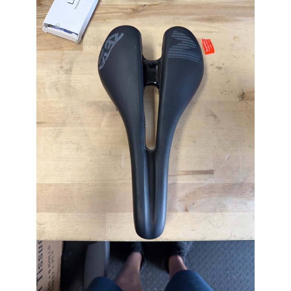Zeta Saddles Bicycle Seat Black Ergonomic Cutout Road Mountain Bike Saddle